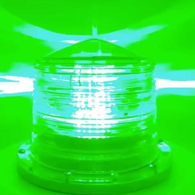6.4V8AH battery 2W green color Solar Marine Lantern for buoy warning